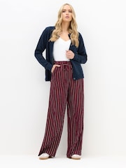 Long Tall Sally Red Wide Fit Wide Leg Trousers - Image 1 of 5