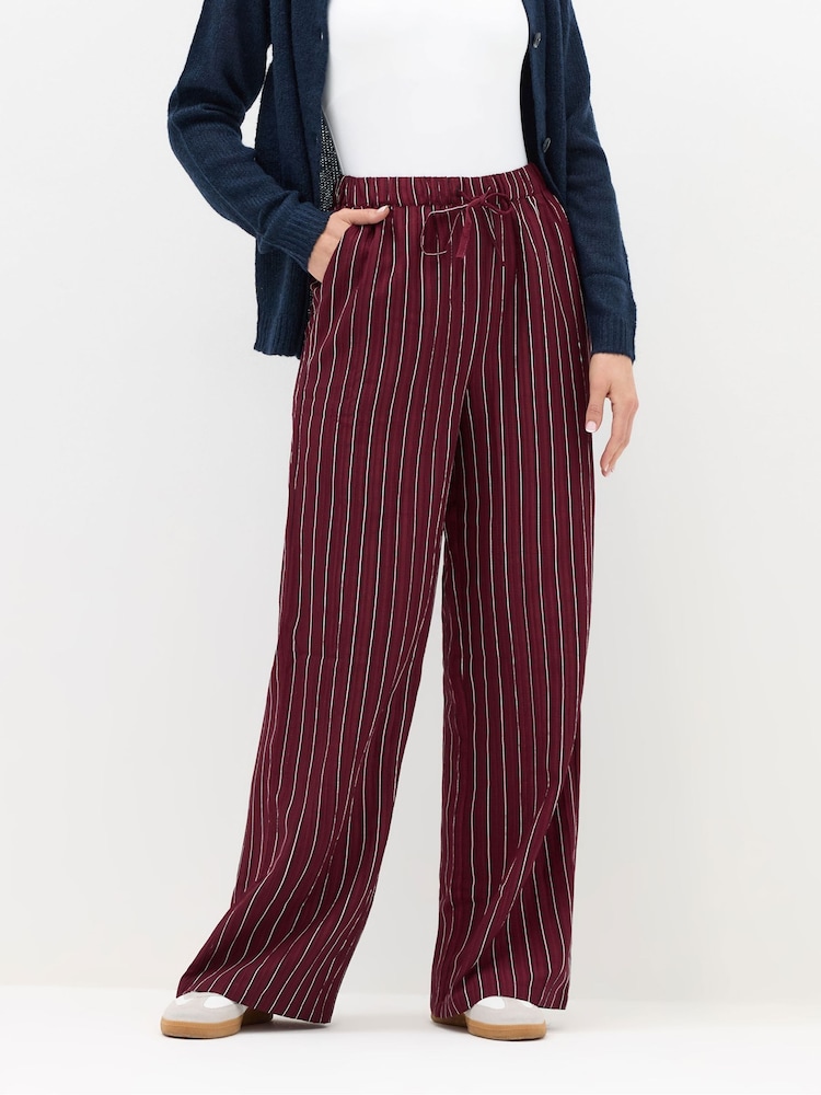 Long Tall Sally Red Wide Fit Wide Leg Trousers - Image 2 of 5