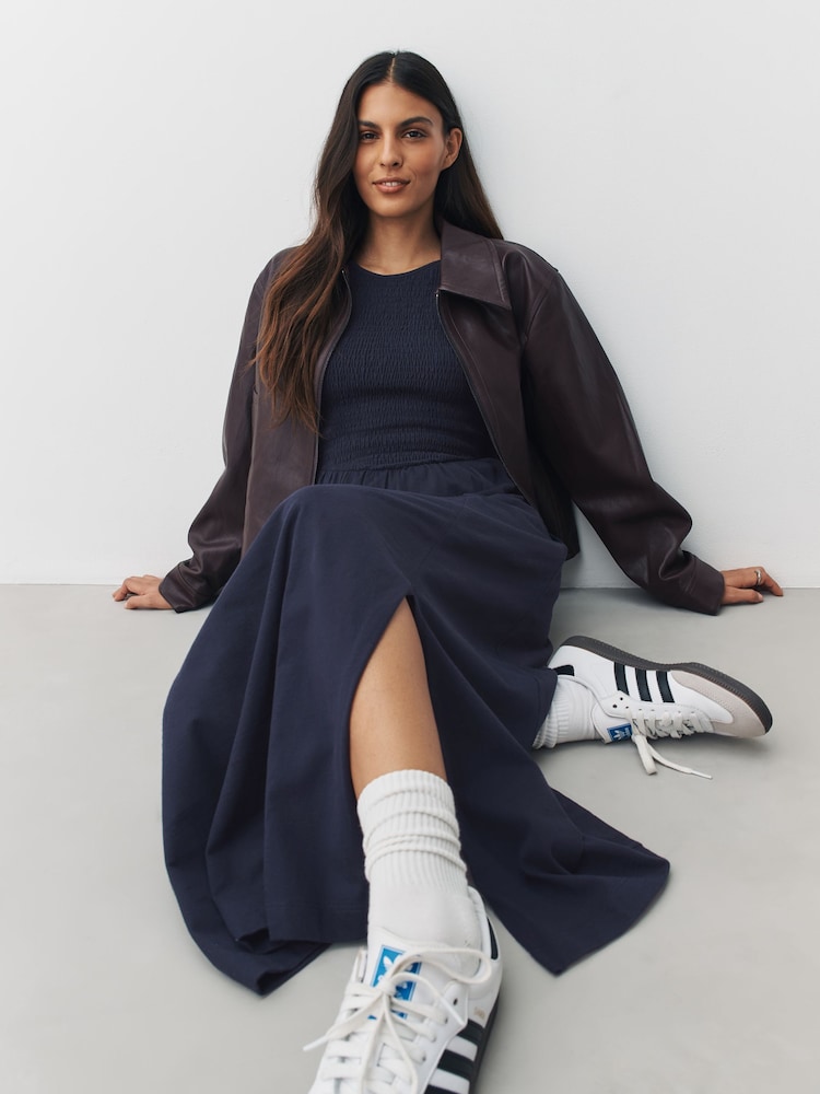 Lime Green / Navy Blue - Cap Sleeve Shirred Body Jersey Midi Dress 2 Pack - Obraz 2 z 10 Lime Green / Navy Blue - Cap Sleeve Shirred Body Jersey Midi Dress 2 Pack - Obraz 2 z 10