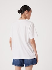 Hush White Metallic Graphic Print T-Shirt - Image 4 of 5