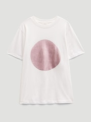 Hush White Metallic Graphic Print T-Shirt - Image 5 of 5