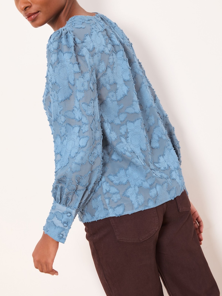 Azul - Lipsy Burnout Blouse - Imagen 4 de 4