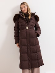 Phase Eight Brown Dixie Long Coat - Image 1 of 7