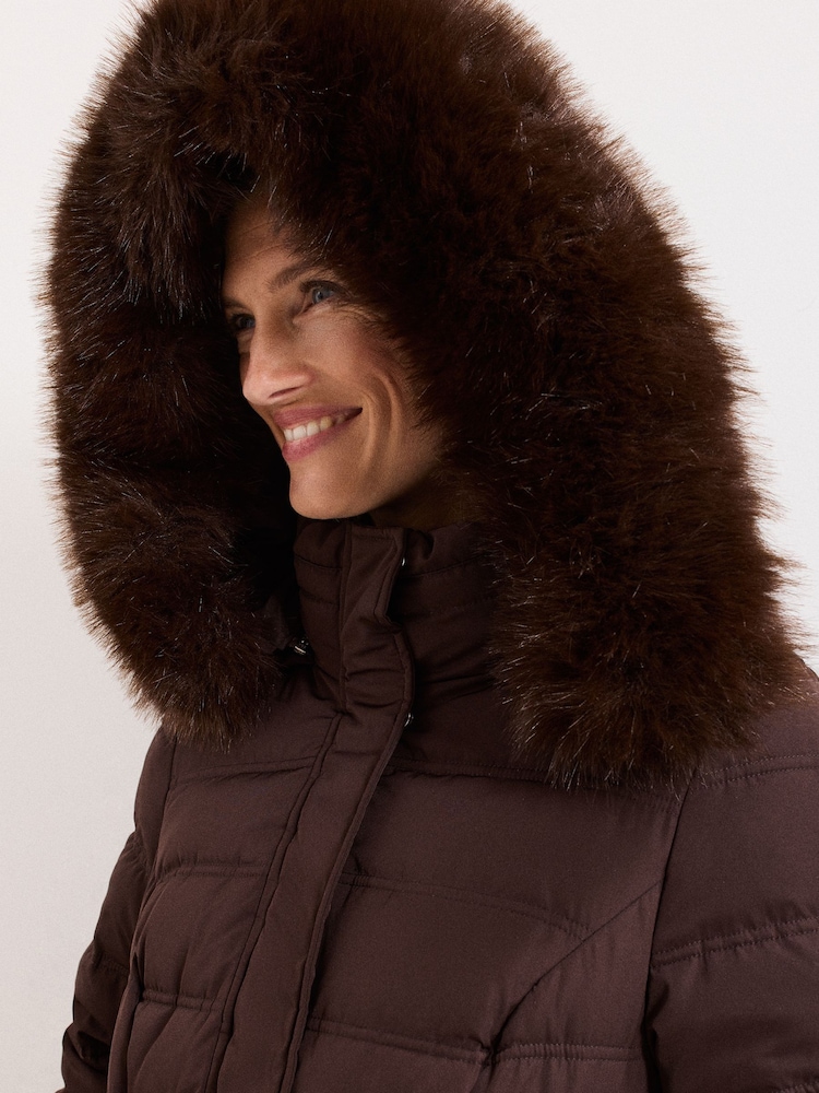 Phase Eight Brown Dixie Long Puffer Coat - Image 8 of 8 Phase Eight Brown Dixie Long Puffer Coat - Image 8 of 8