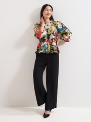 Phase Eight Black Ellis Peplum Top - Image 3 of 6
