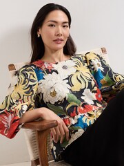 Phase Eight Black Ellis Peplum Top - Image 5 of 6