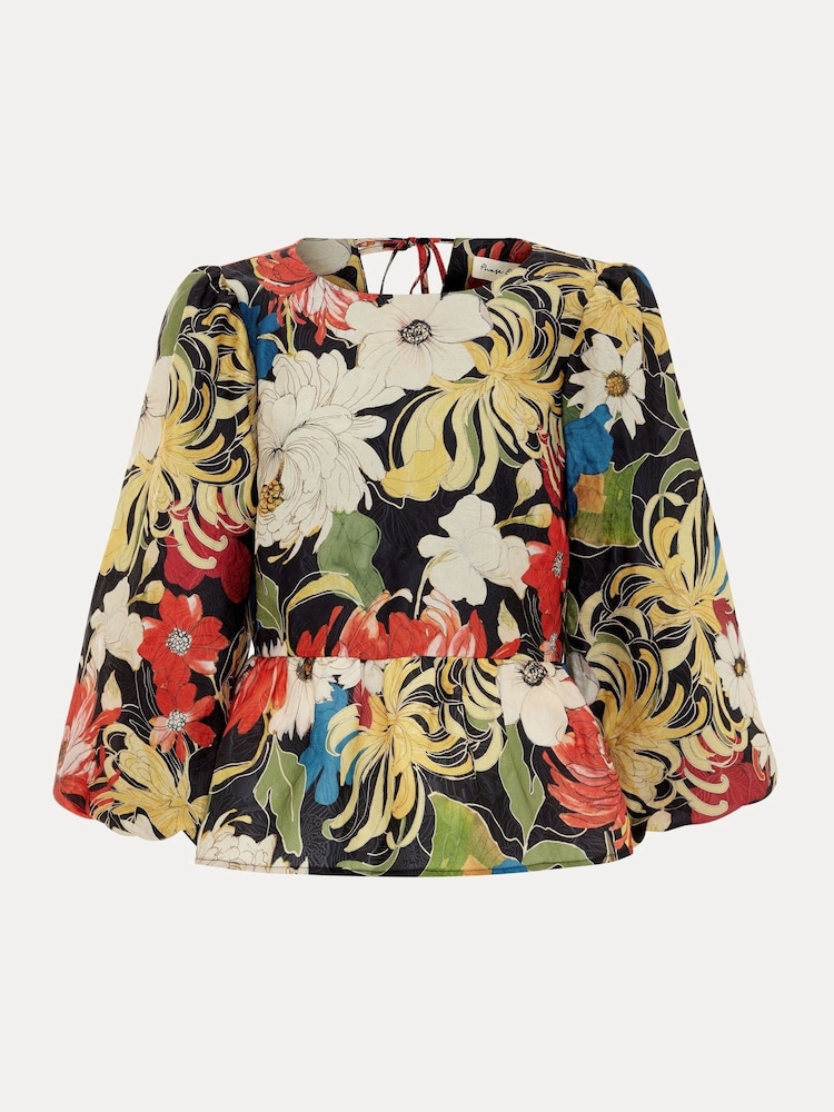 Phase Eight Black Ellis Peplum Top - Image 6 of 6 Phase Eight Black Ellis Peplum Top - Image 6 of 6