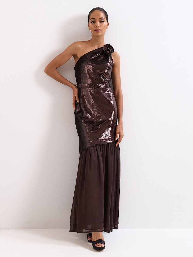 Phase Eight Brown Lola Sequin Dress - Image 1 of 7 Phase Eight Brown Lola Sequin Dress - Image 1 of 7