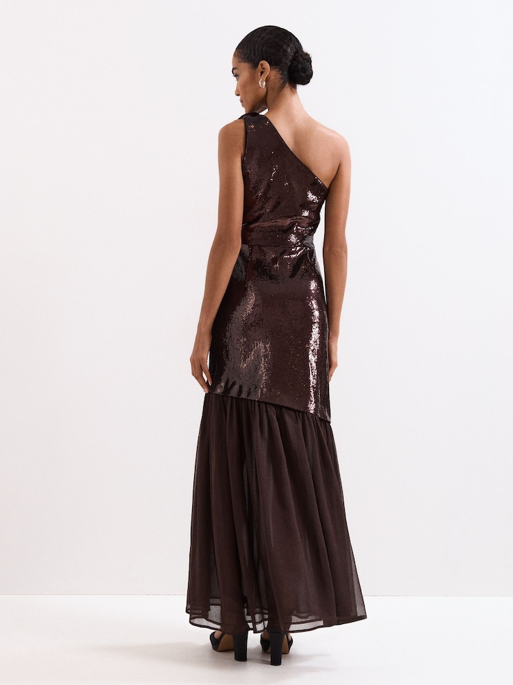 phase 8 sequin dress Loren Sequin Spot Tulle Maxi Dress