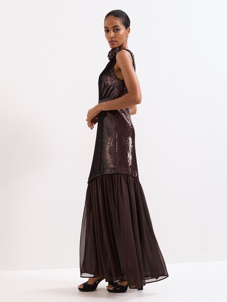 Phase Eight Brown Lola Sequin Dress - Image 7 of 7 Phase Eight Brown Lola Sequin Dress - Image 7 of 7