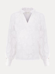 Phase Eight Cream Amal Textured Blouse - Image 7 of 7