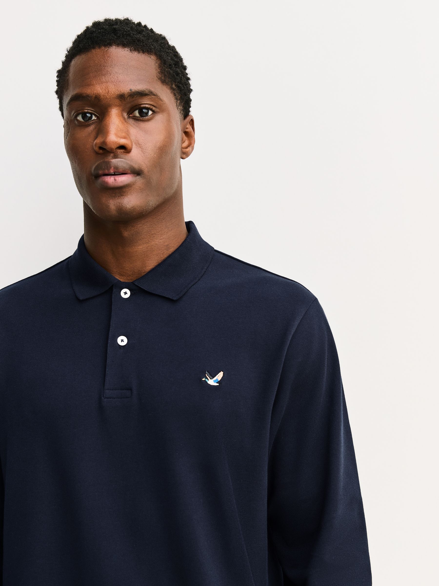 YAECA PARK｜24SS Long Sleeve Polo（Navy・L） Buy Navy Duck Long Sleeve Pique Polo Shirt from the Next UK online