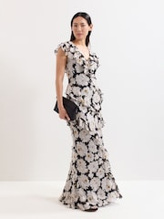 Phase Eight Black Eva Floral Print Dress - Image 1 of 7