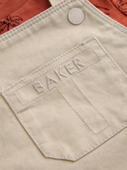 Baker by Ted Baker Stone and Rust Red Dungarees T-Shirt Set - تصویر 4 از 7