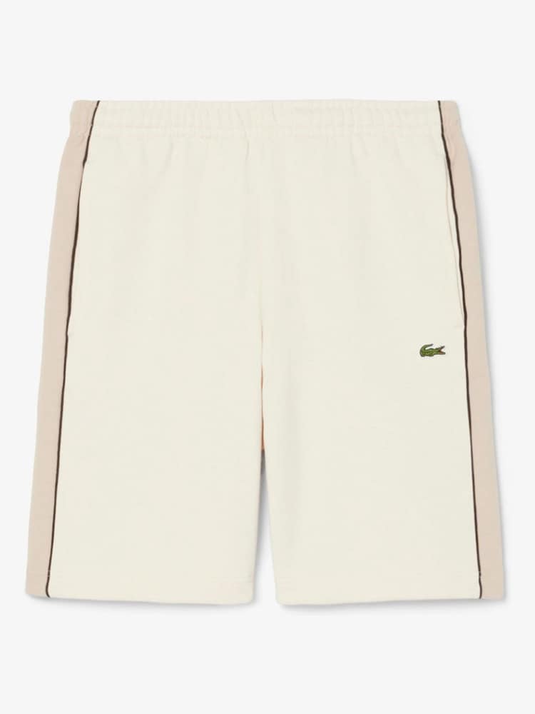 Lacoste Natural Regular Fit Colorblock Fleece Shorts - Image 1 of 4
