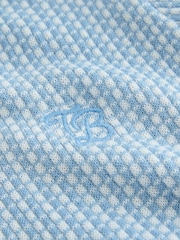 Baker by Ted Baker Knitted Blue Polo Shirt - Image 11 of 11