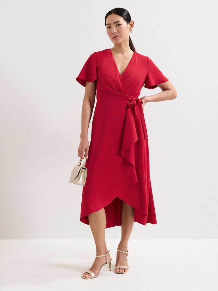 Phase Eight Red Julissa Wrap Dress - Image 1 of 7