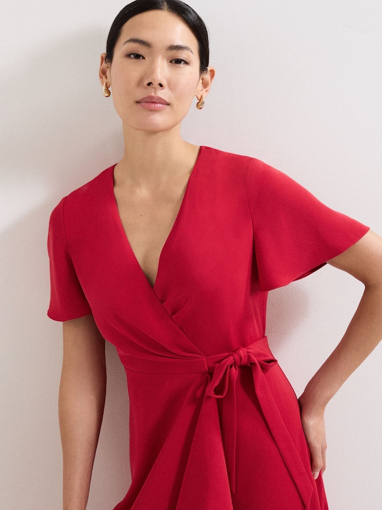 bright red wrap dress Buy Phase Eight Bright Red Julissa Wrap Dress from Next USA