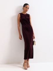 Phase Eight Red Ava Velvet Maxi Dress - Image 1 of 7