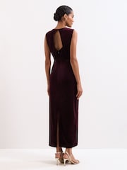 Phase Eight Red Ava Velvet Maxi Dress - Image 2 of 7