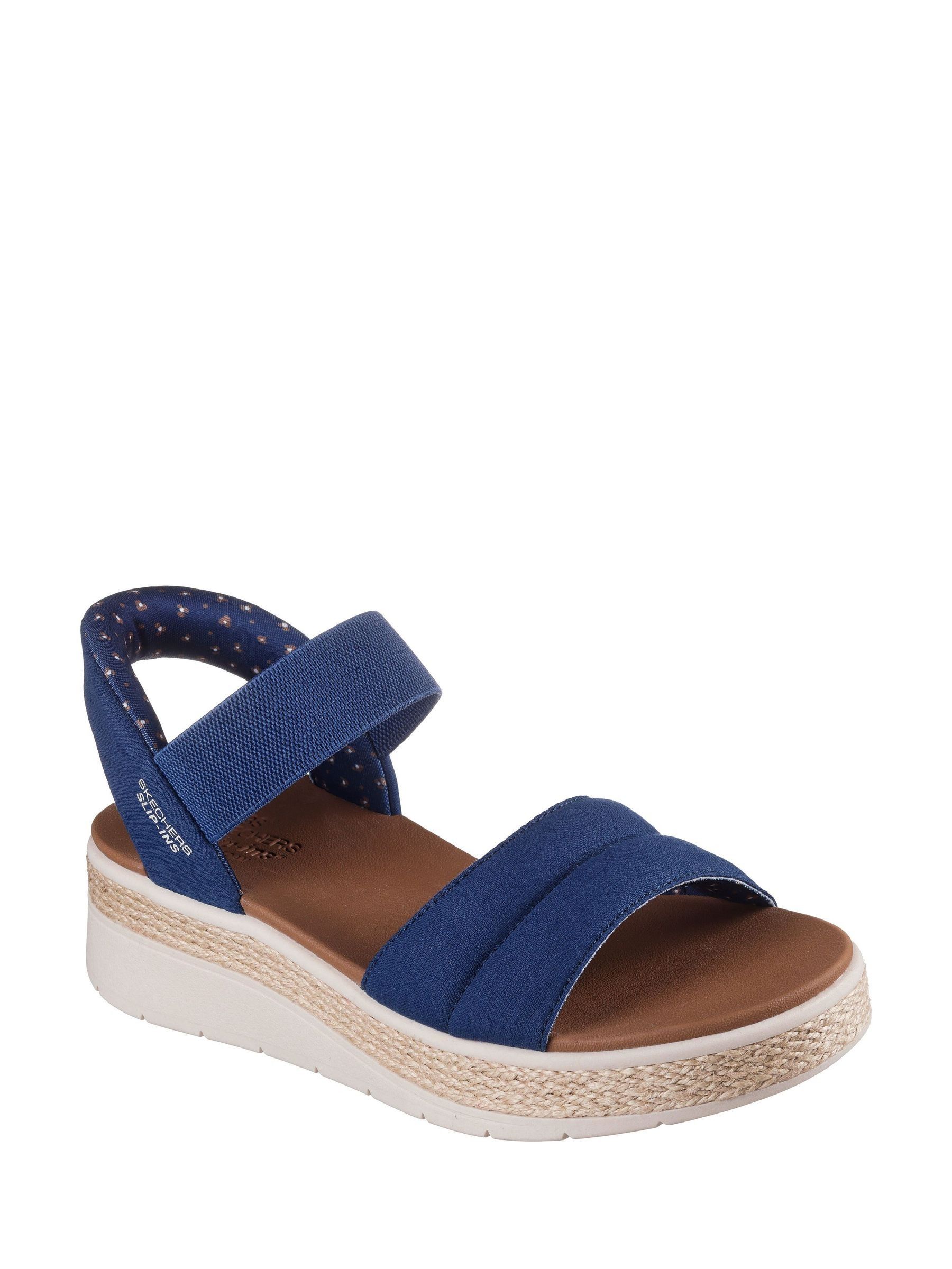 【⠀くう 】 Cumpără Albastru - Sandale Skechers Bobs Sun Ray Slip In Aurii
