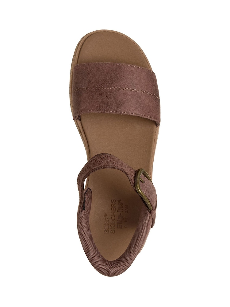 Skechers Brown Slip-Ins Bobs Sun Vibe Sandals - Image 6 of 6 Skechers Brown Slip-Ins Bobs Sun Vibe Sandals - Image 6 of 6