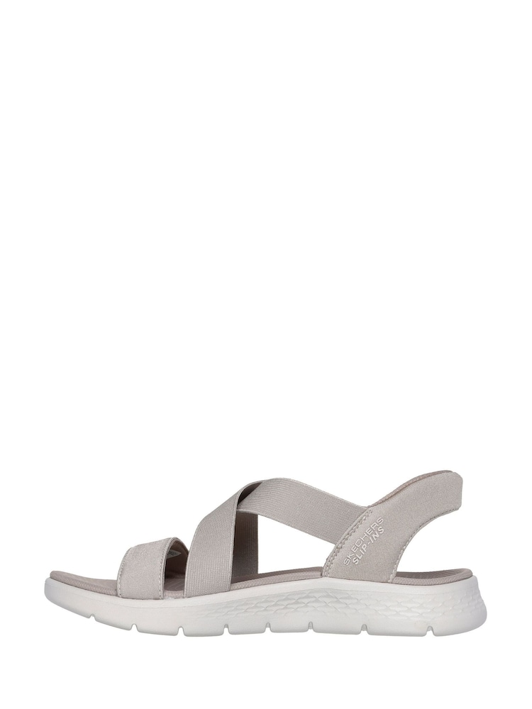 Γκρι - Skechers Slip-Ins: Σανδάλια Go Walk Flex Glimmer Up - Εικόνα 2 του 4