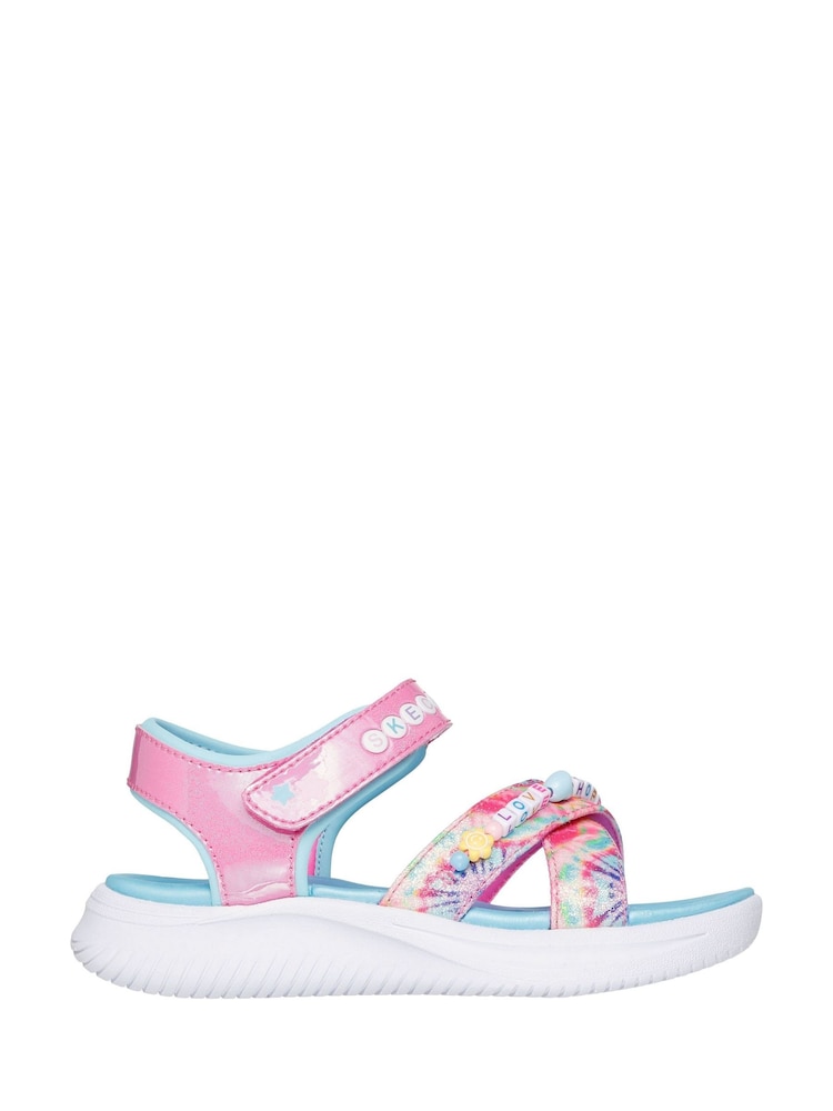 Skechers Pink Jumpsters Sandals Tie Dye Bffs - Image 1 of 6 Skechers Pink Jumpsters Sandals Tie Dye Bffs - Image 1 of 6