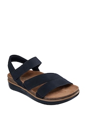 Skechers Black Lifted Comfort Sandals - Image 2 of 4