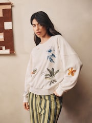 Тропикалык Cream - Саймаланган свитшот - 7ичинен 1 сүрөт