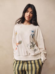Тропикалык Cream - Саймаланган свитшот - 7ичинен 2 сүрөт