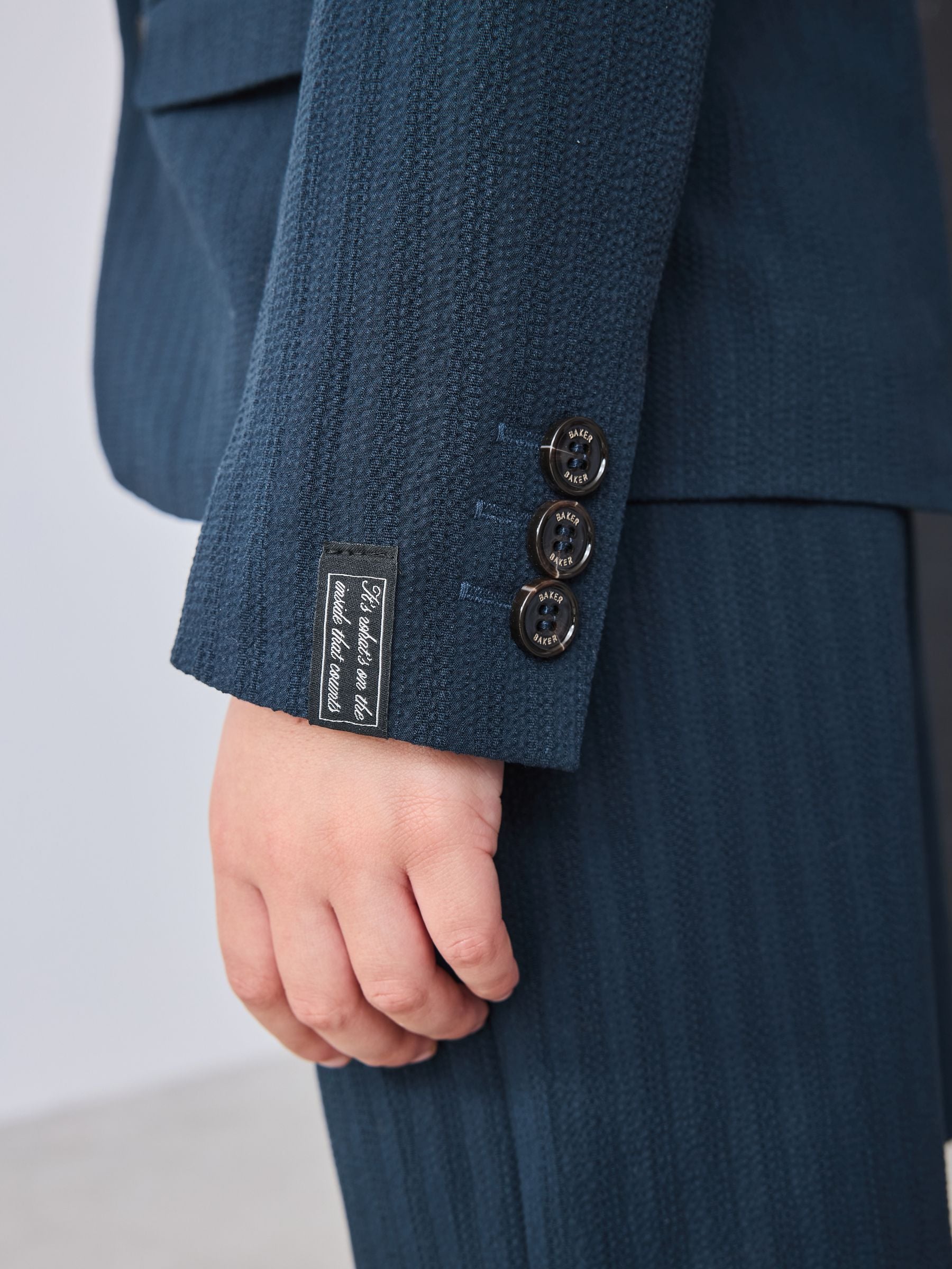 Next：日本 Baker by Ted Baker ネイビー シアサッカーテクスチャード