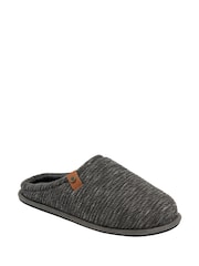 Dunlop Grey Drop In Mule Slippers - Image 1 of 4