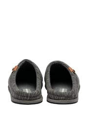Dunlop Grey Drop In Mule Slippers - Image 3 of 4