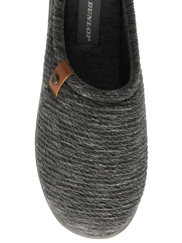 Dunlop Grey Drop In Mule Slippers - Image 4 of 4 Dunlop Grey Drop In Mule Slippers - Image 4 of 4