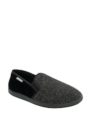 Dunlop Grey Twin Gusset Full Slippers - Image 1 of 4