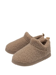 Dunlop Cream Faux Fur Full Slippers - Image 2 of 4