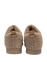 Dunlop Cream Faux Fur Full Slippers - Image 3 of 4