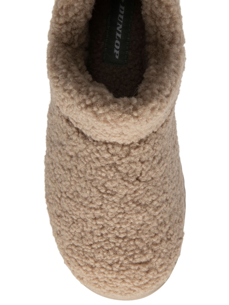 Dunlop Cream Faux Fur Full Slippers - Image 4 of 4