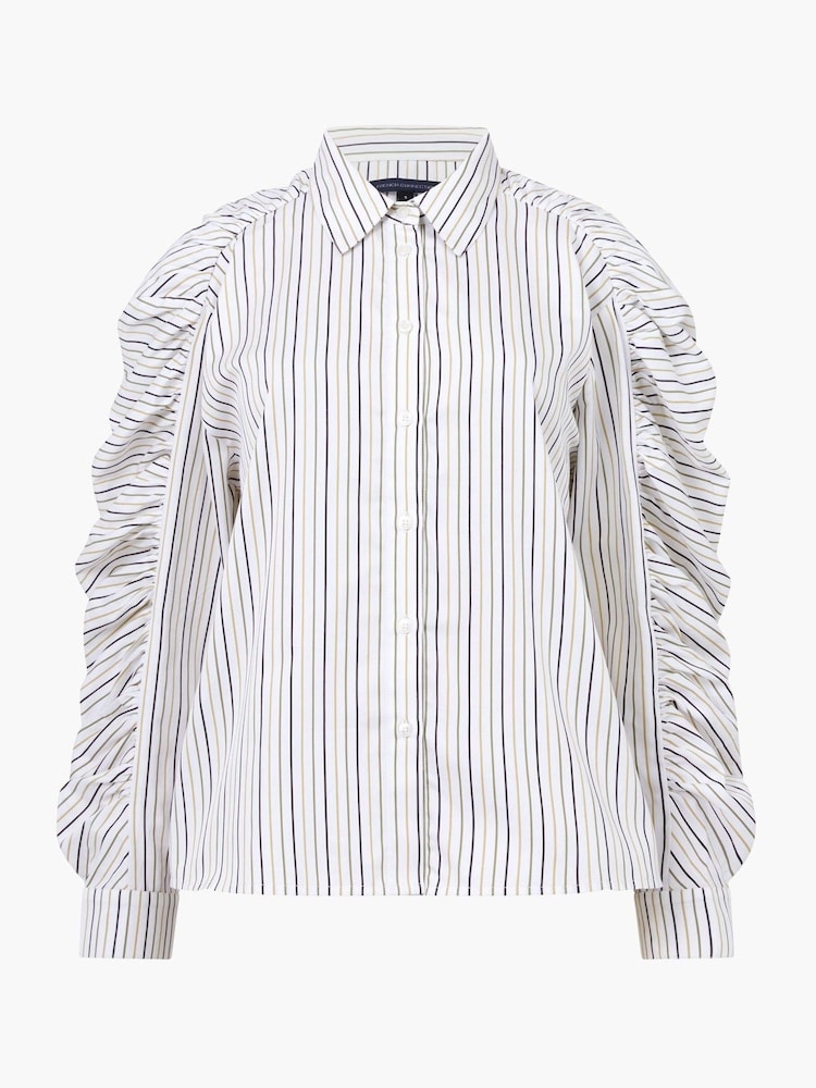 French Connection White Cambria Stripe Cotton Shirt - Image 1 of 1