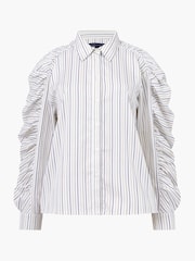 French Connection White Cambria Stripe Cotton Shirt - Image 4 of 4