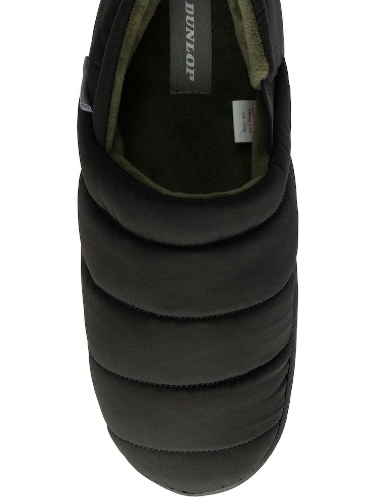 Dunlop Black Nylon Full Slippers - Image 4 of 4
