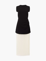 French Connection Black Zion Pleated Skirt Dress - Image 1 of 1