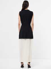 French Connection Black Zion Pleated Skirt Dress - Image 2 of 4