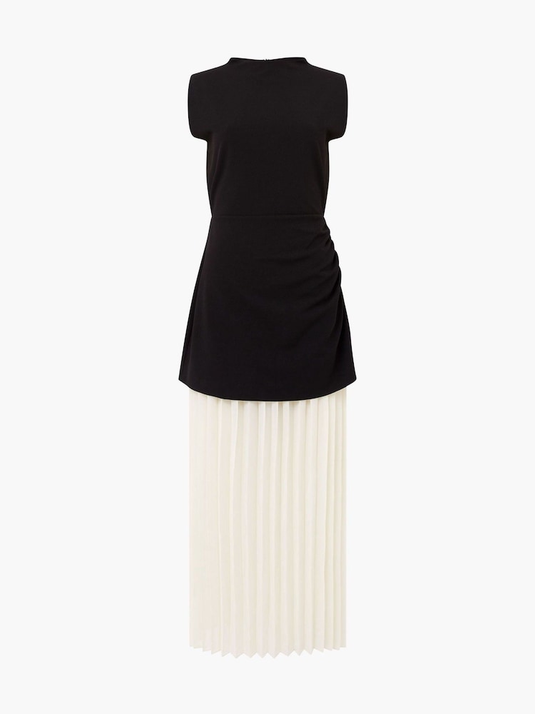 French Connection Black Zion Pleated Skirt Dress - Image 4 of 4