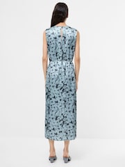 French Connection Blue Cassie Emile Crinkle Midi Dress - Image 2 of 4