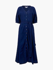 French Connection Blue Zaves Chambray Short Sleeve Dress - Image 4 of 4