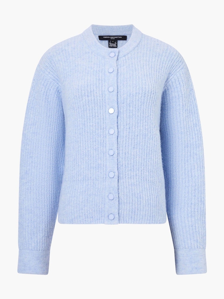French Connection Blue Kezia Knit Long Sleeve Cardigan - Image 4 of 4 French Connection Blue Kezia Knit Long Sleeve Cardigan - Image 4 of 4