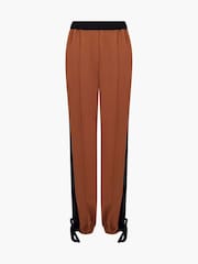 French Connection Brown Bella Twill Contrast Trousers - Image 6 of 6