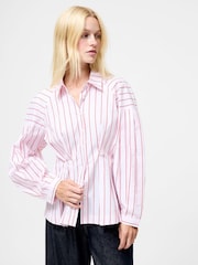 French Connection Pink Cambria Dobby Pleat Shirt - Image 1 of 4